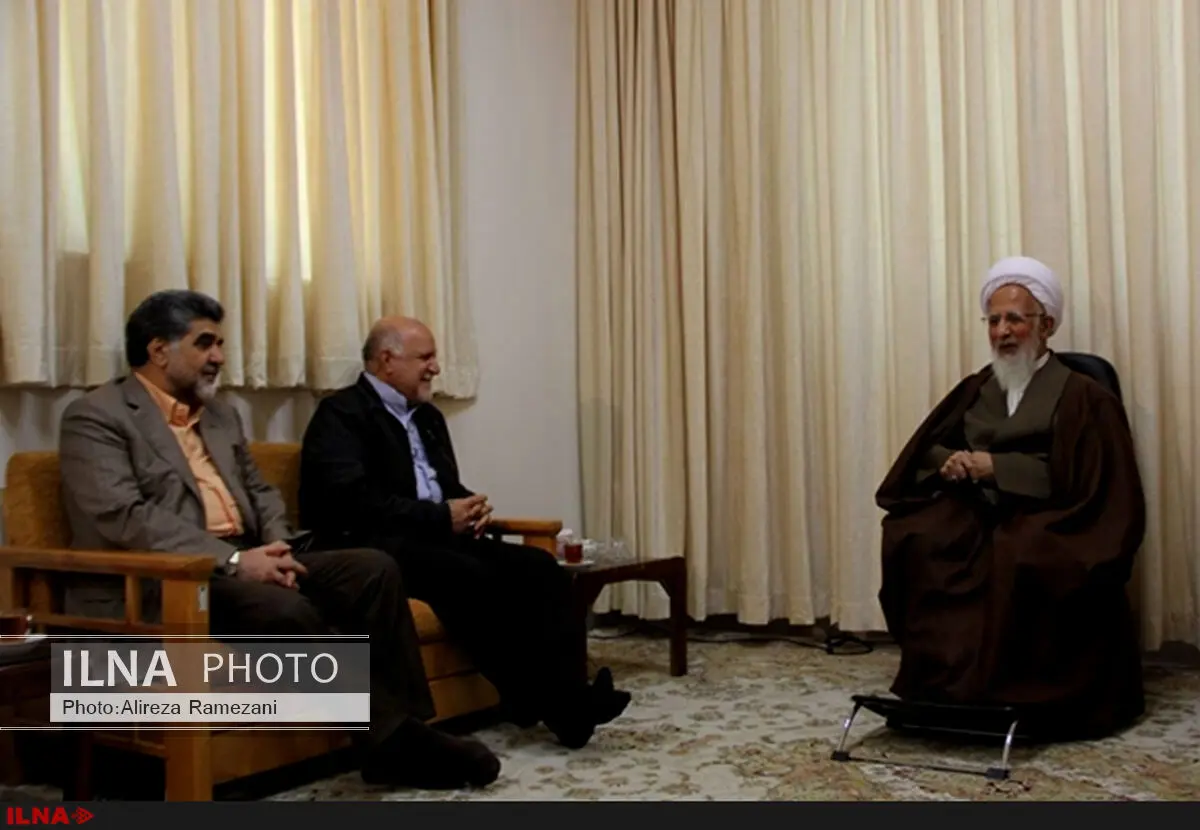 دیدار وزیر نفت و استاندار تهران با آیت‌الله جوادی‌آملی