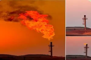 خاموشی بخشی از فلر نفتی در غرب ایران