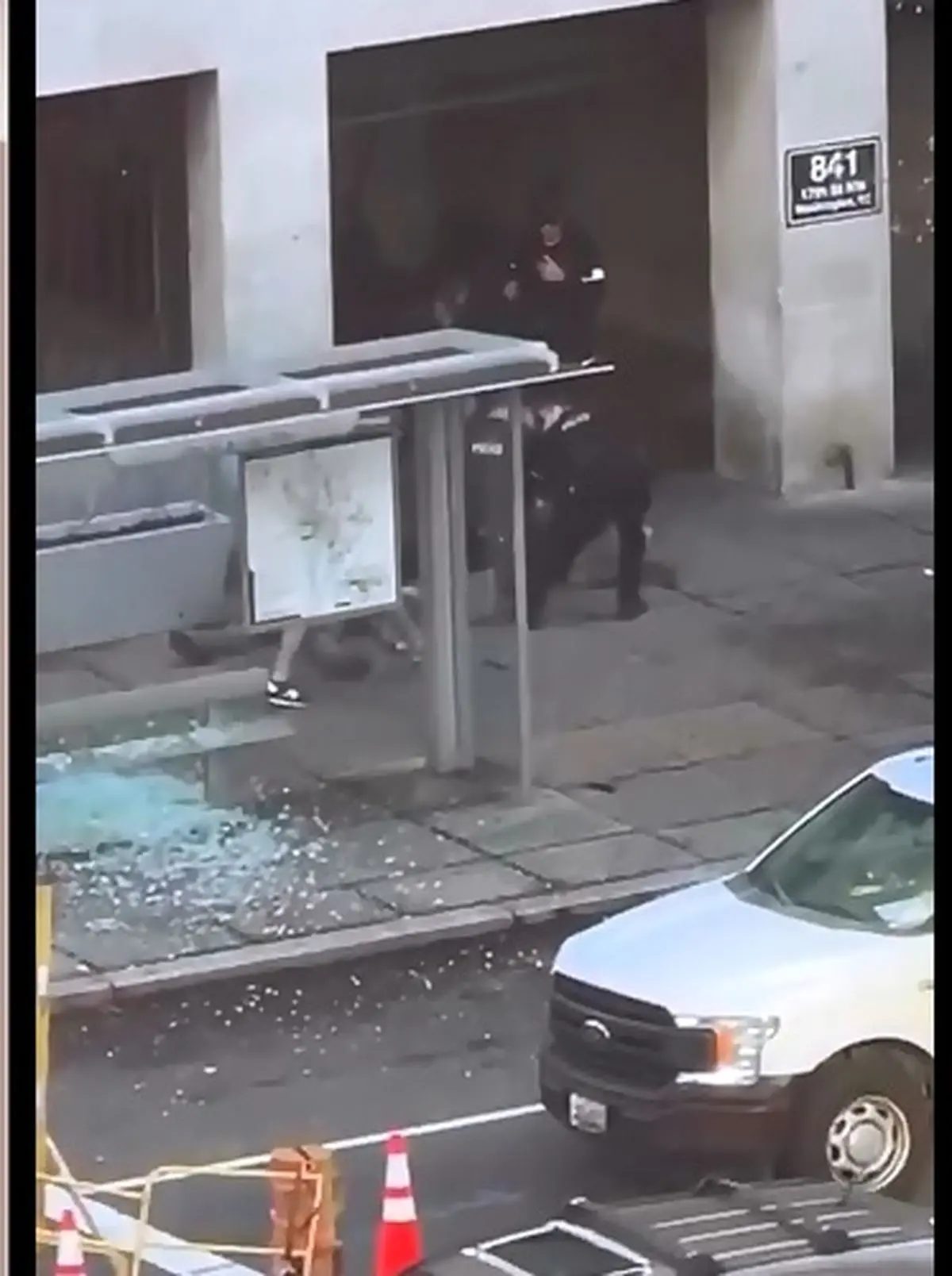 لحظه دستگیری فرد مهاجم در نزدیکی کاخ سفید + فیلم