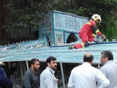 سقوط داربست‌های جشن نیمه‌شعبان حادثه آفرید