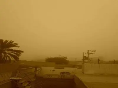 وزش تندباد با سرعت ۴۶ کیلومتر در شهرستان قصرشیرین 