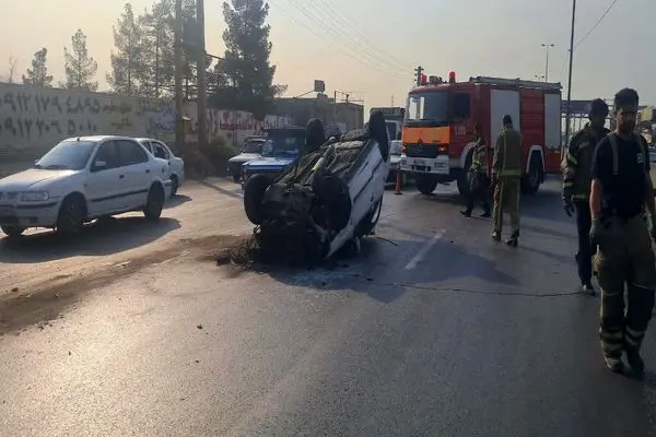 ۳ مصدوم در پی تصادف در جاده خاوران