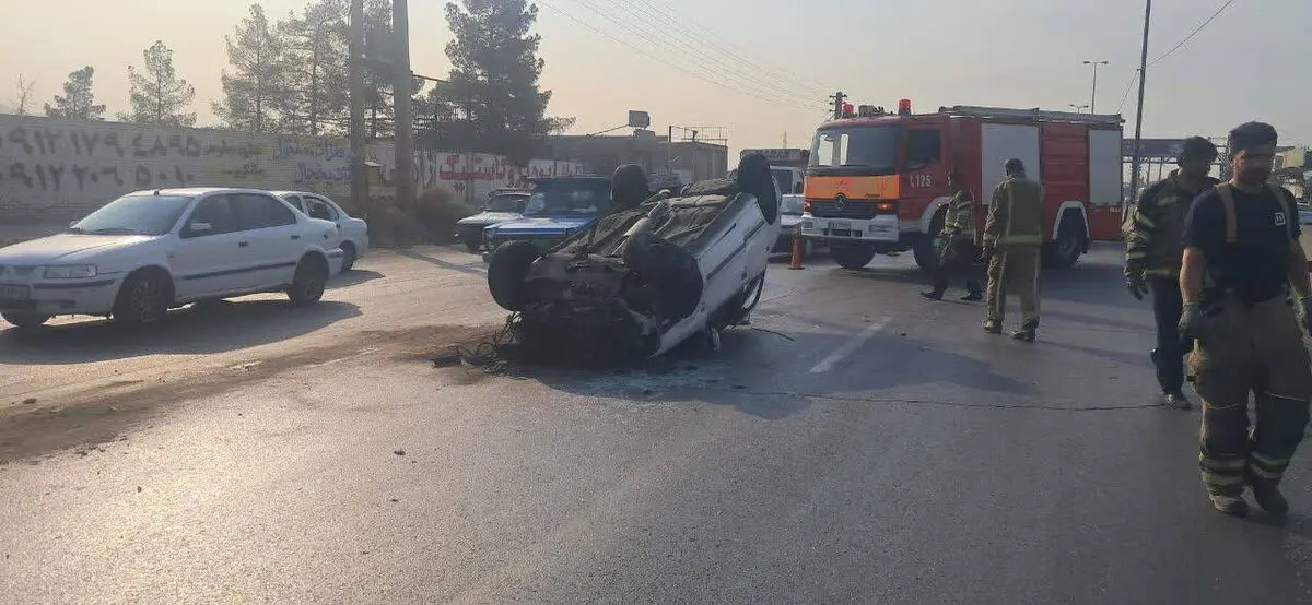 ۳ مصدوم در پی تصادف در جاده خاوران
