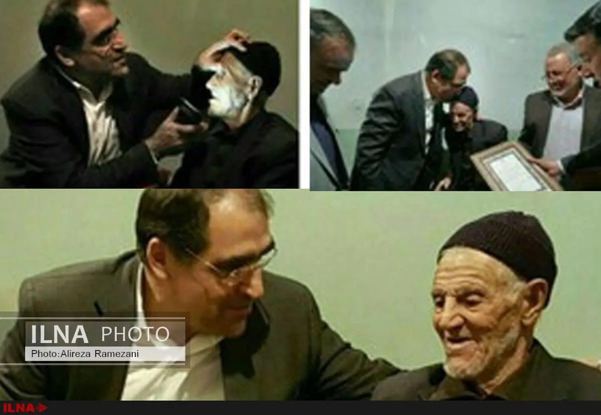 دیدار وزیر بهداشت با پدر سردار سلیمانی