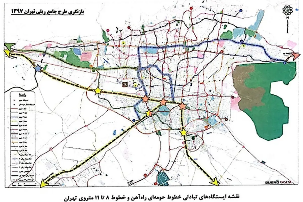 برنامه‌ریزی برای ایجاد ایستگاه‌های تبادلی بین خطوط حومه‌ای راه‌آهن و شبکه متروی تهران
