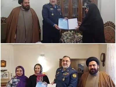 دیدار فرمانده نیروی هوایی ارتش با خانواده شهید ناصری و محمدی 
