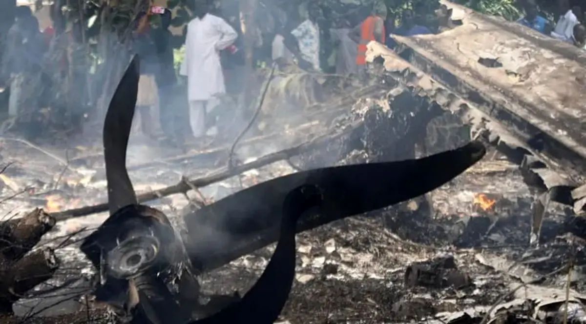 سقوط هواپیمای نظامی در سودان