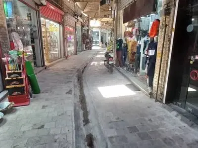 ​پایان عملیات کف فرش سنگی بازار تاریخی شاهرود