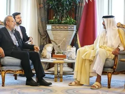 لاريجاني يلتقي امير دولة قطر