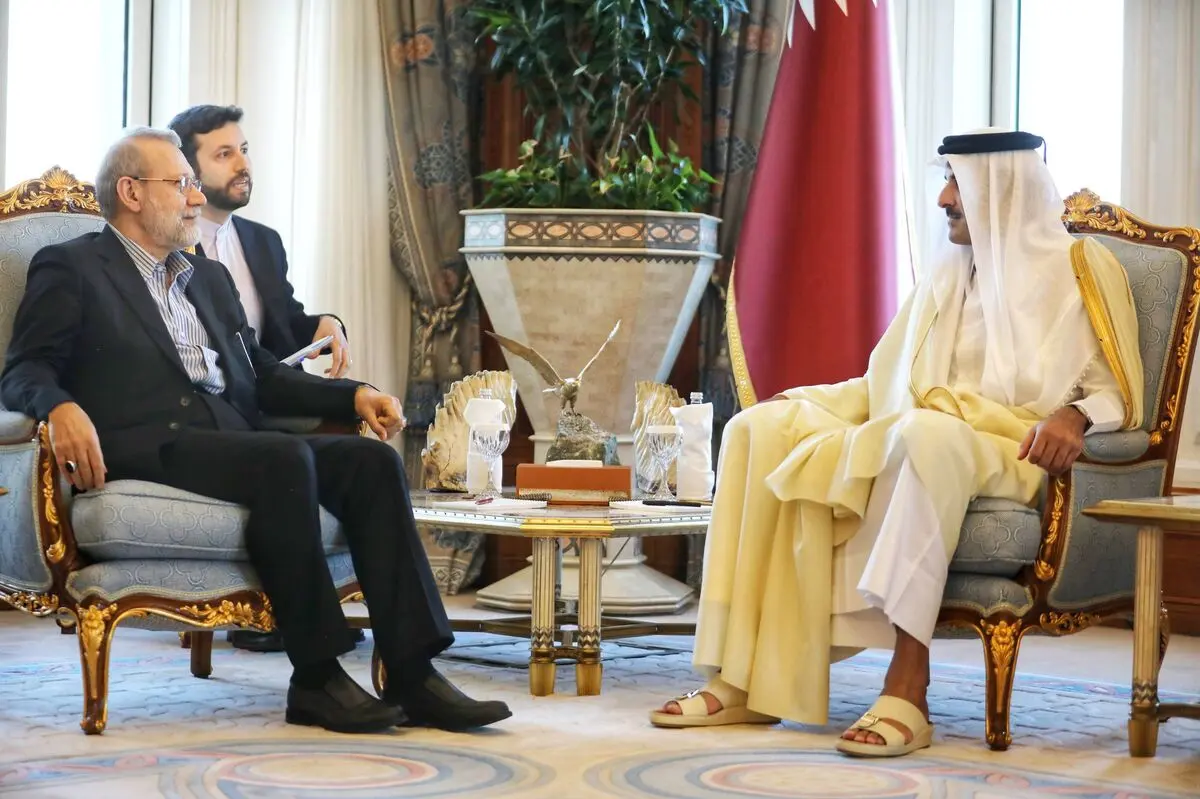 لاريجاني يلتقي امير دولة قطر