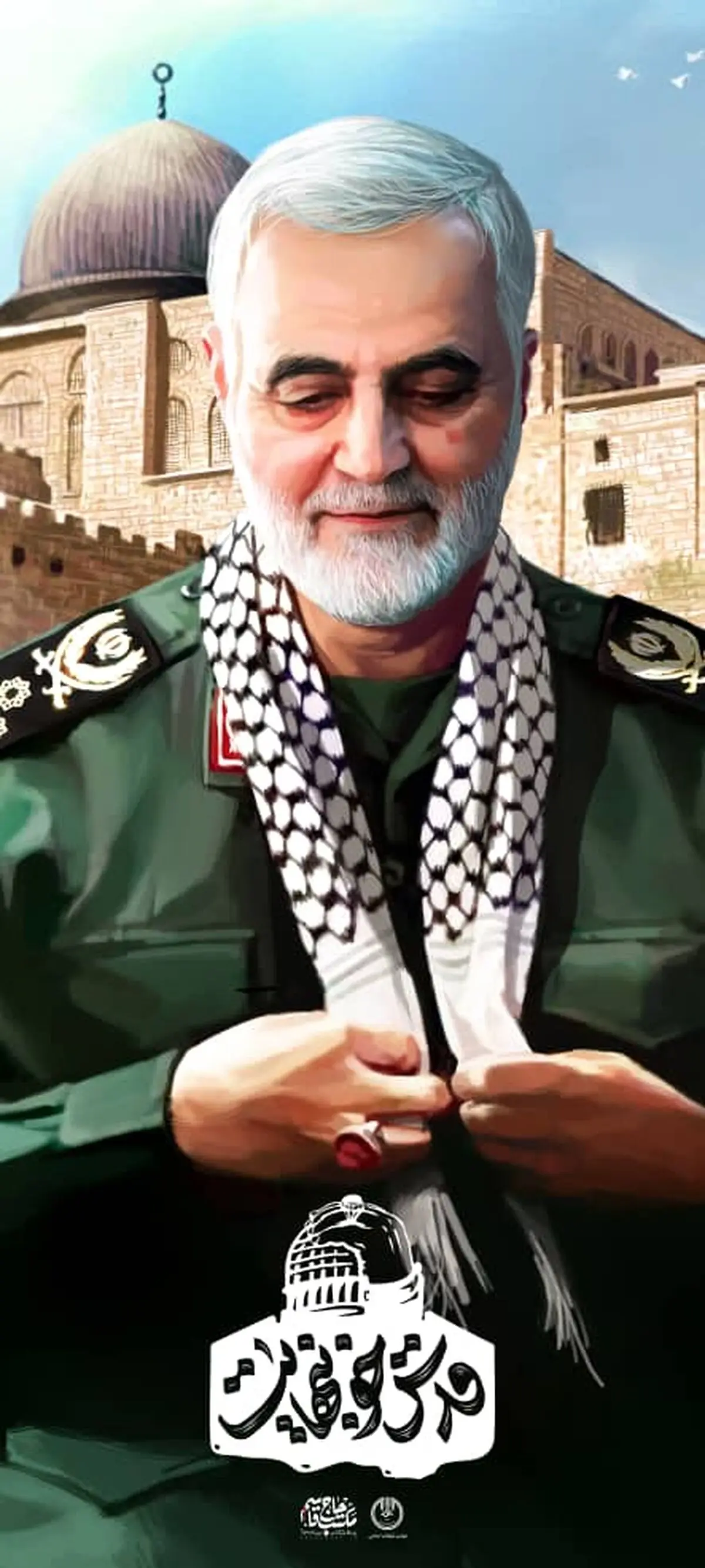 لحظه باز کردن درب حرم مطهر حضرت زینب کبری(س) به دست شهید سلیمانی+فیلم