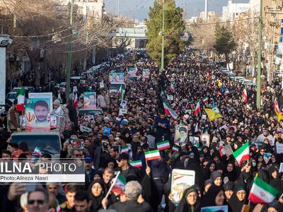 تشییع شهدای مدافع امنیت در قزوین به روایت تصویر