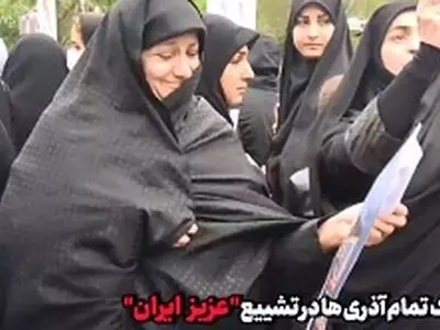 سنگ‌تمام آذربایجانی‌ها‌ در تشییع «عزیز ایران» + فیلم
