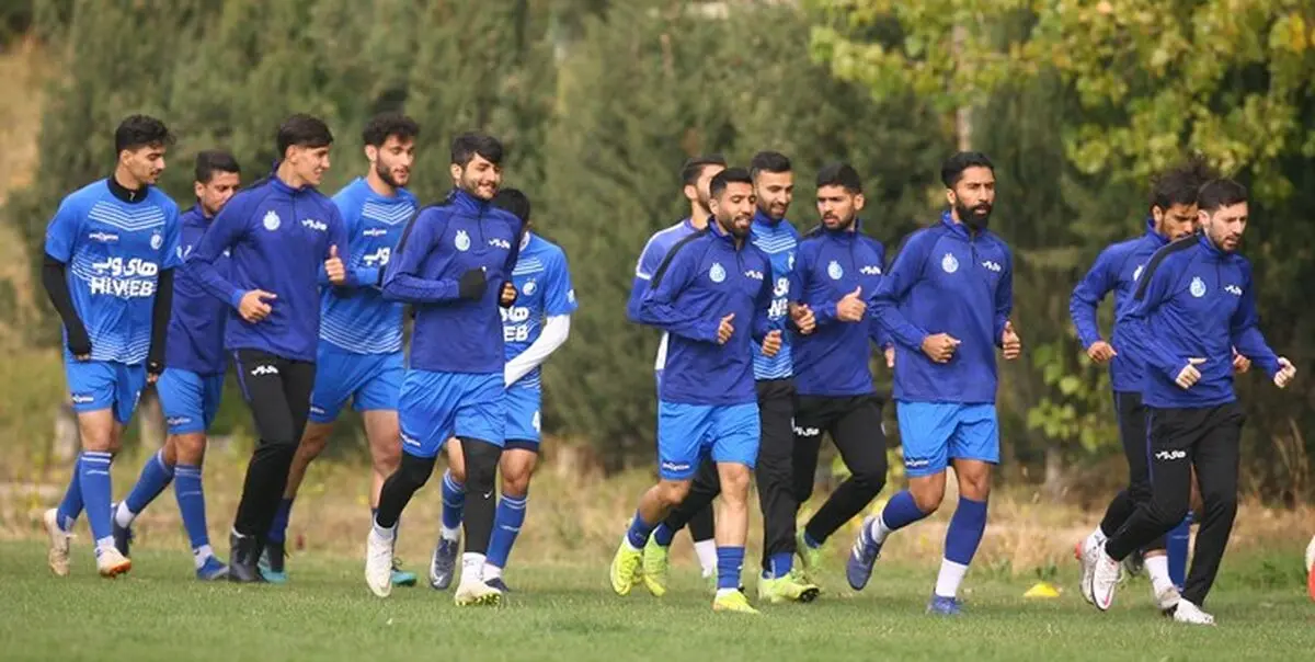 تمرین سبک استقلالی‌ها قبل از بازی با ماشین سازی