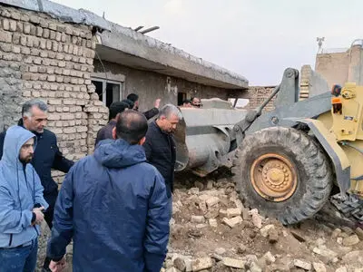 ارزیابی واحدهای مسکونی تخریب‌شده در روستای تتنک