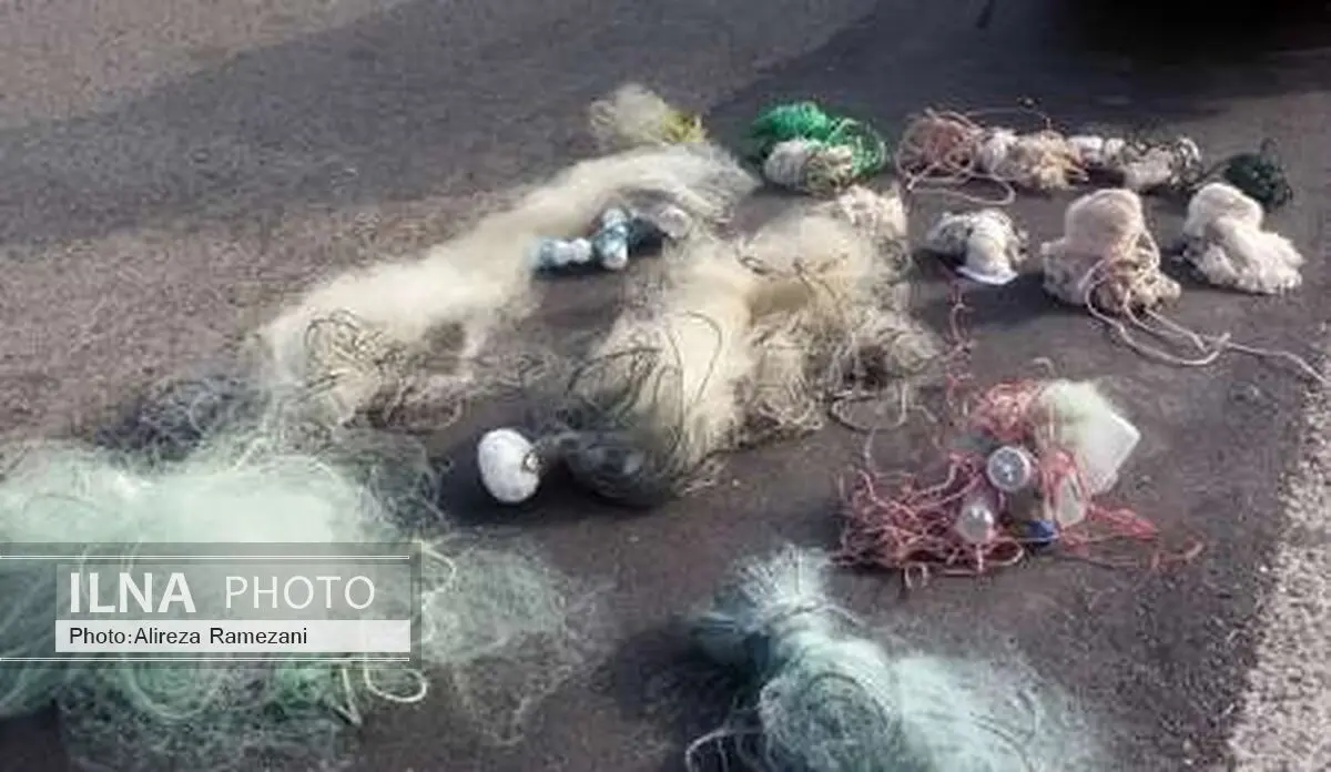 کشف و جمع‌آوری بیش از 700 متر تور دام از تالاب سلدوز شهرستان نقده 