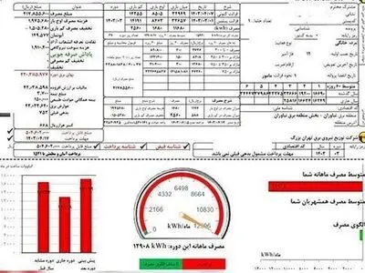 قبض برق ۵۰ میلیونی در نیاوران