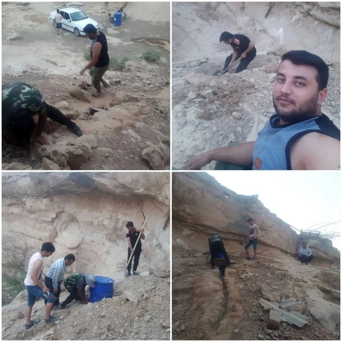 ساخت و تعمیر مجدد آبشخور توسط دوستداران طبیعت در روستای خلیفه دشتستان