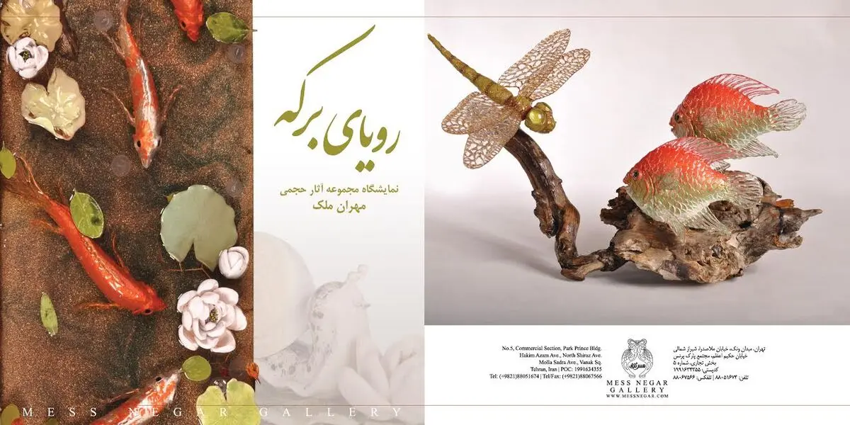 تجسمی از قلب برکه/ آثار حجمی مهران ملک در گالری مس‌نگار 