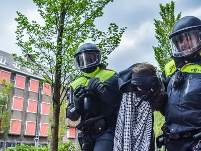 The University of Amsterdam suspends studies after violence erupts during a pro-Palestine march 