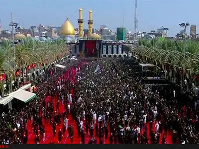 فیلم / مراسم «طویریج» ظهر عاشورا در کربلا