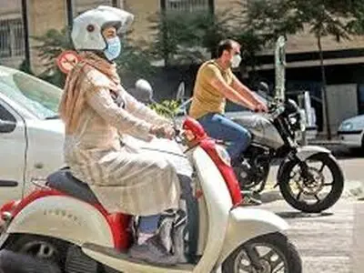 آموزش موتورسواری بانوان در جنوب تهران + عکس