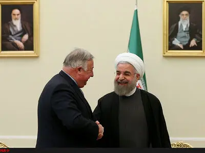 روحانی با رییس مجلس سنای فرانسه دیدار کرد