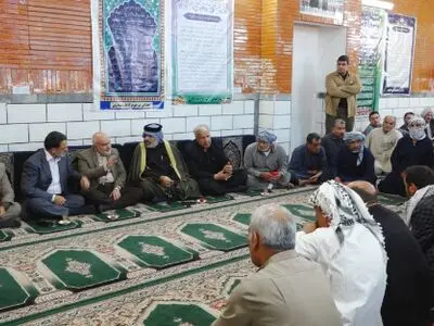 مراسم تشییع احمد بالدی، جوان اهوازی با حضور تعدادی از مسئولان استان برگزار شد