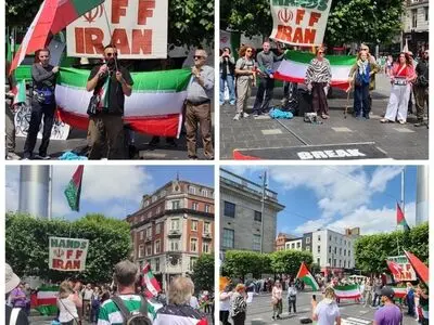 تجمع اعتراضی در محکومیت تجاوز اسرائیل به ایران در دوبلین برگزار شد