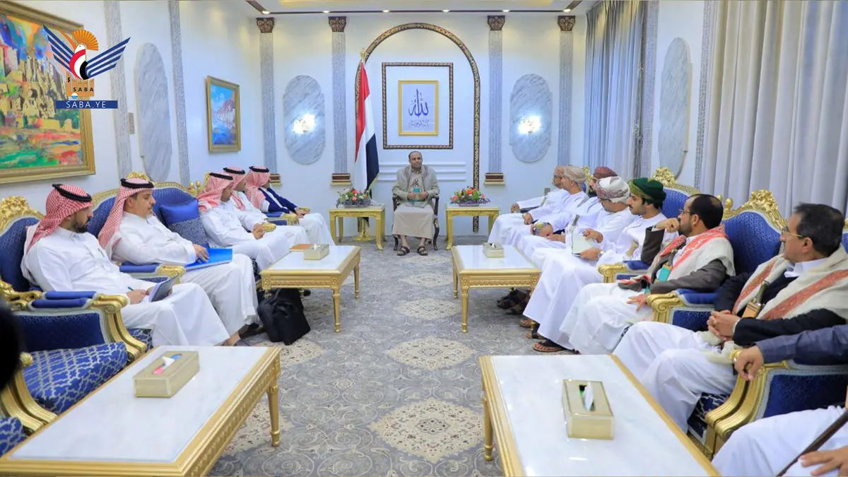 دیدار رئیس شورای عالی سیاسی یمن با هیئت‌های سعودی و عمانی