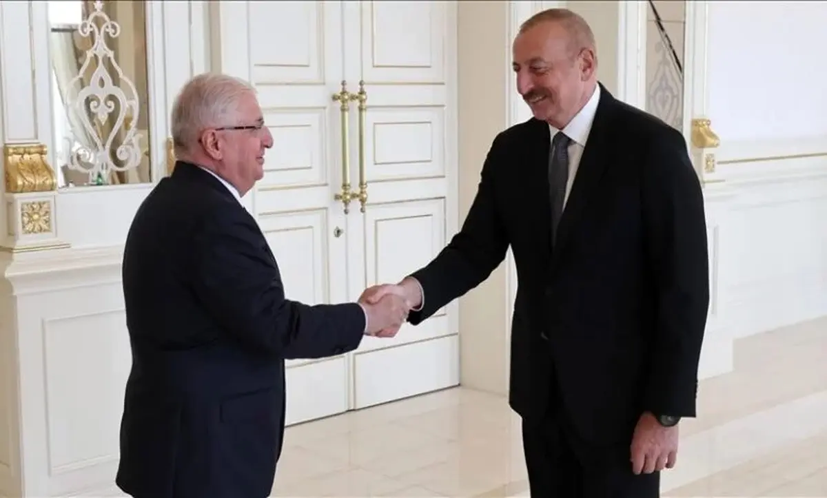 دیدار وزیر دفاع ترکیه با رئیس‌جمهوری آذربایجان