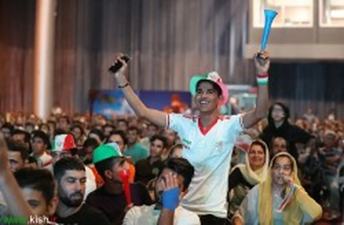 پخش‌زنده مسابقات تیم ملی فوتبال ایران در اسکله تفریحی و تالار شهر کیش