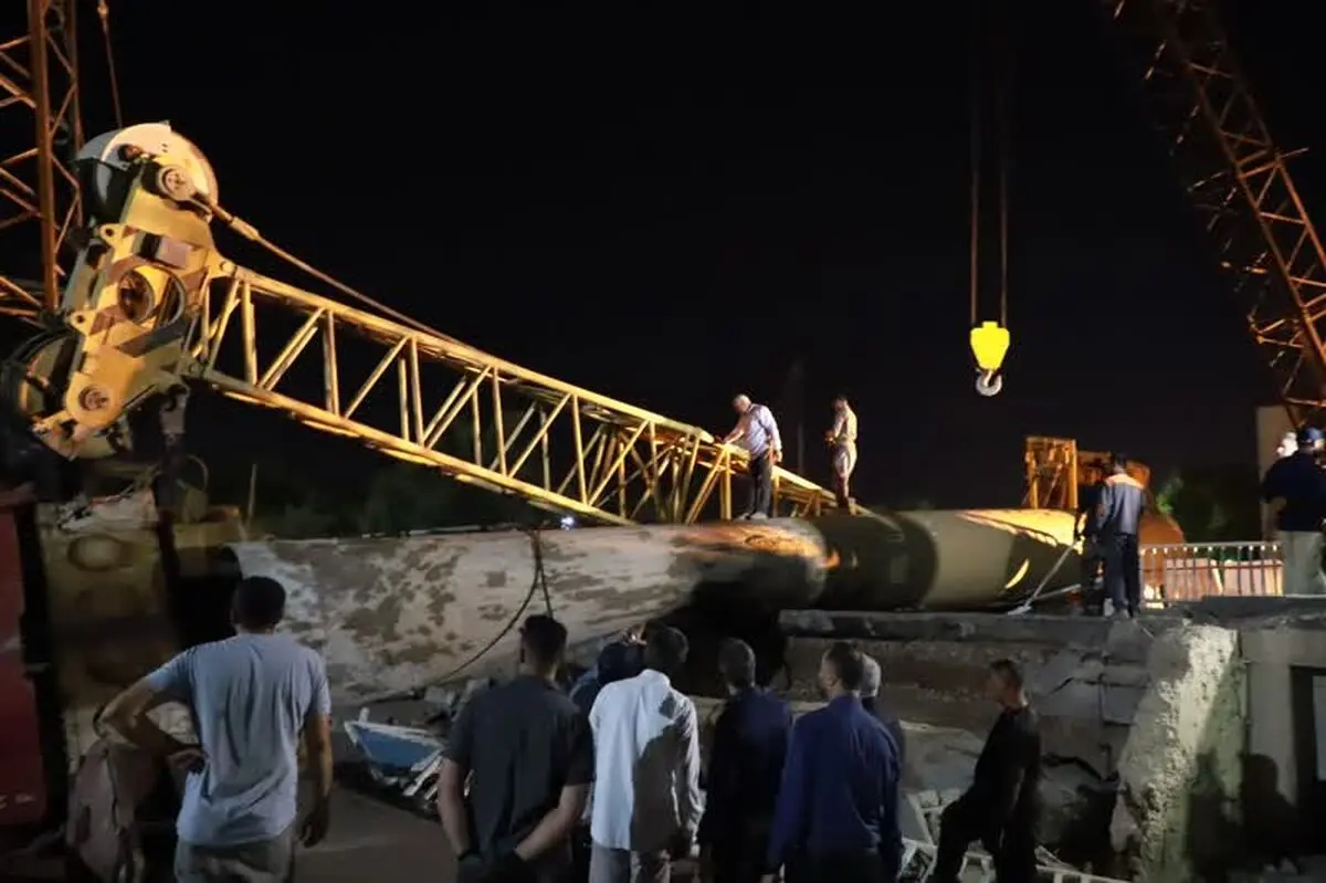 جزئیات حادثه سقوط جرثقیل پل در حال ساخت «شهدای خدمت» 