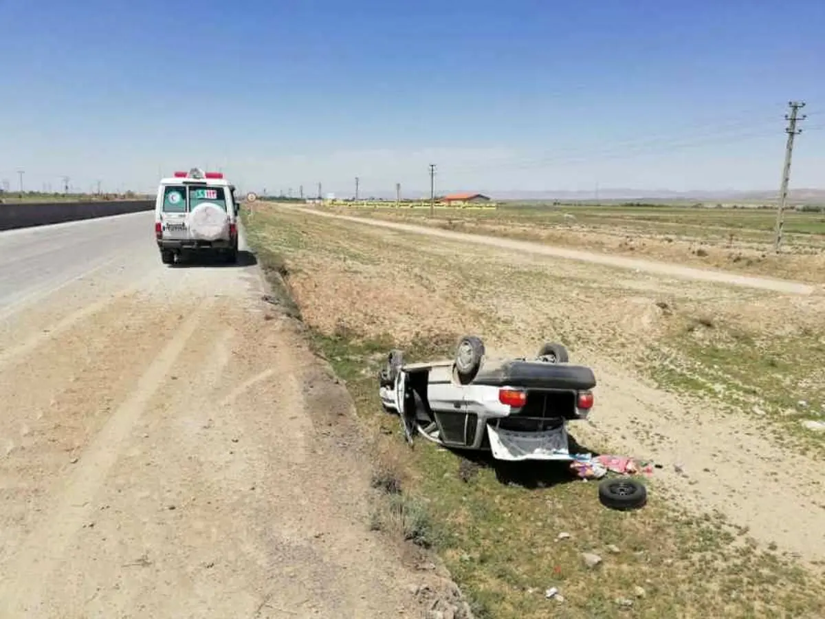 واژگونی خودرو در جاده تایباد به باخرز باعث مرگ دو نفر شد