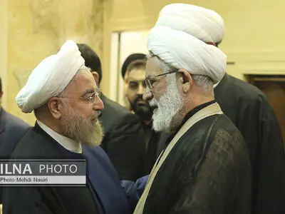 مراسم ترحیم همسر حجت‌الاسلام منتظری رئیس دیوان عالی