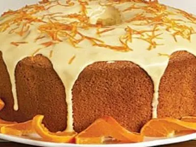 طرز تهیه کیک شیفون دورنگ پرتقالی