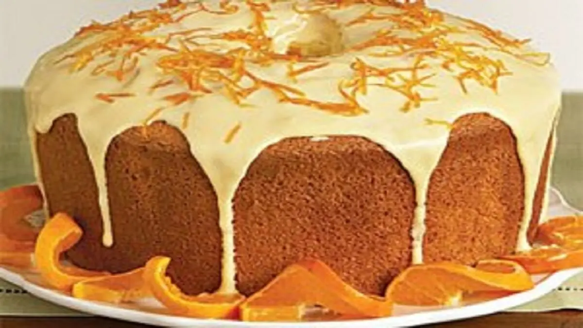 طرز تهیه کیک شیفون دورنگ پرتقالی