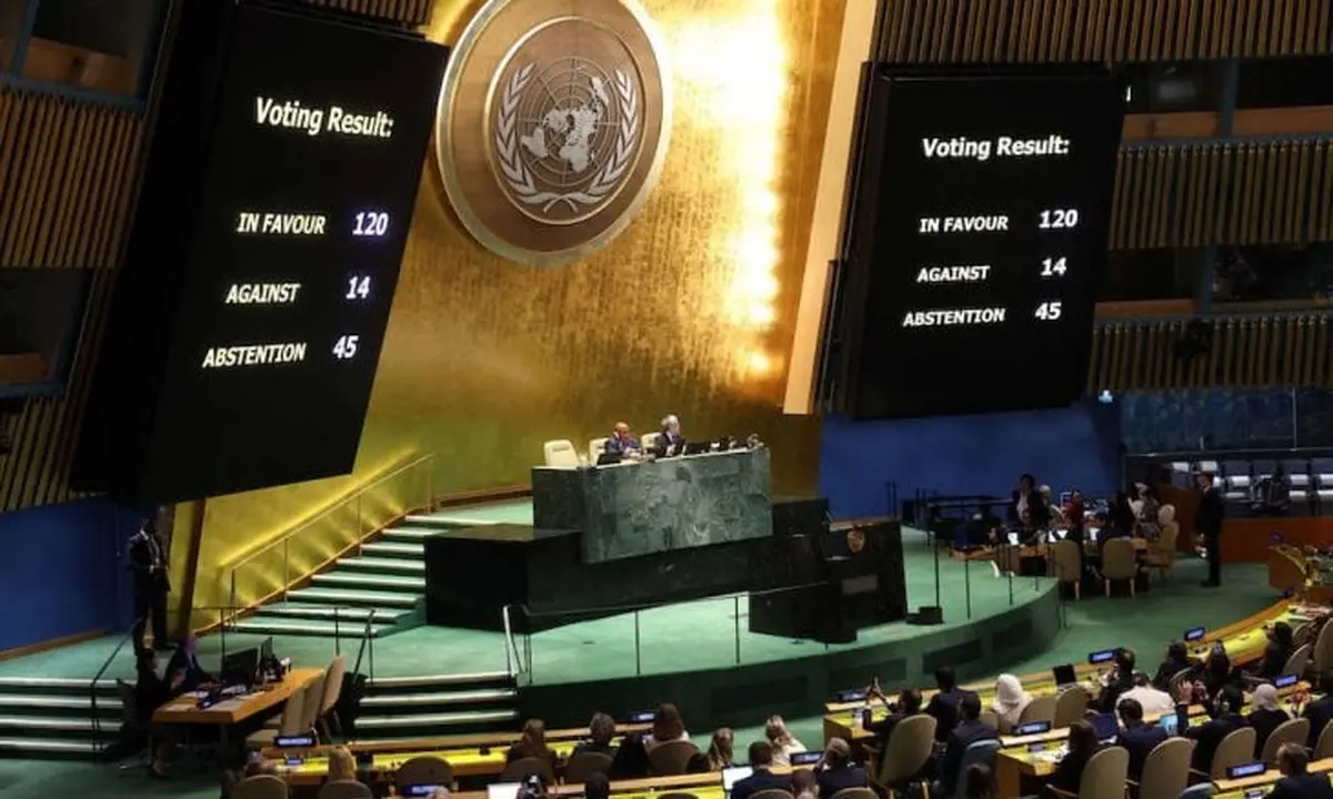 تصویب قطعنامه آتش بس درمجمع عمومی سازمان ملل