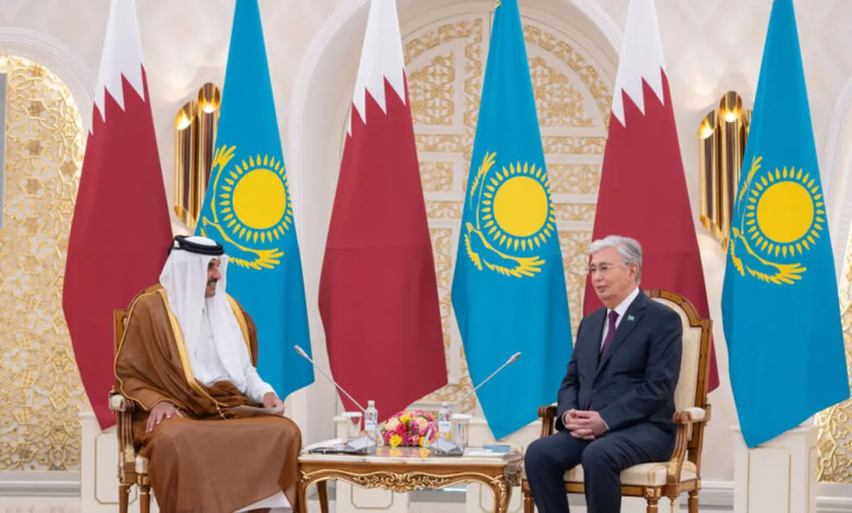 گفت‌وگوی امیر قطر و رئیس‌جمهور قزاقستان در آستانه