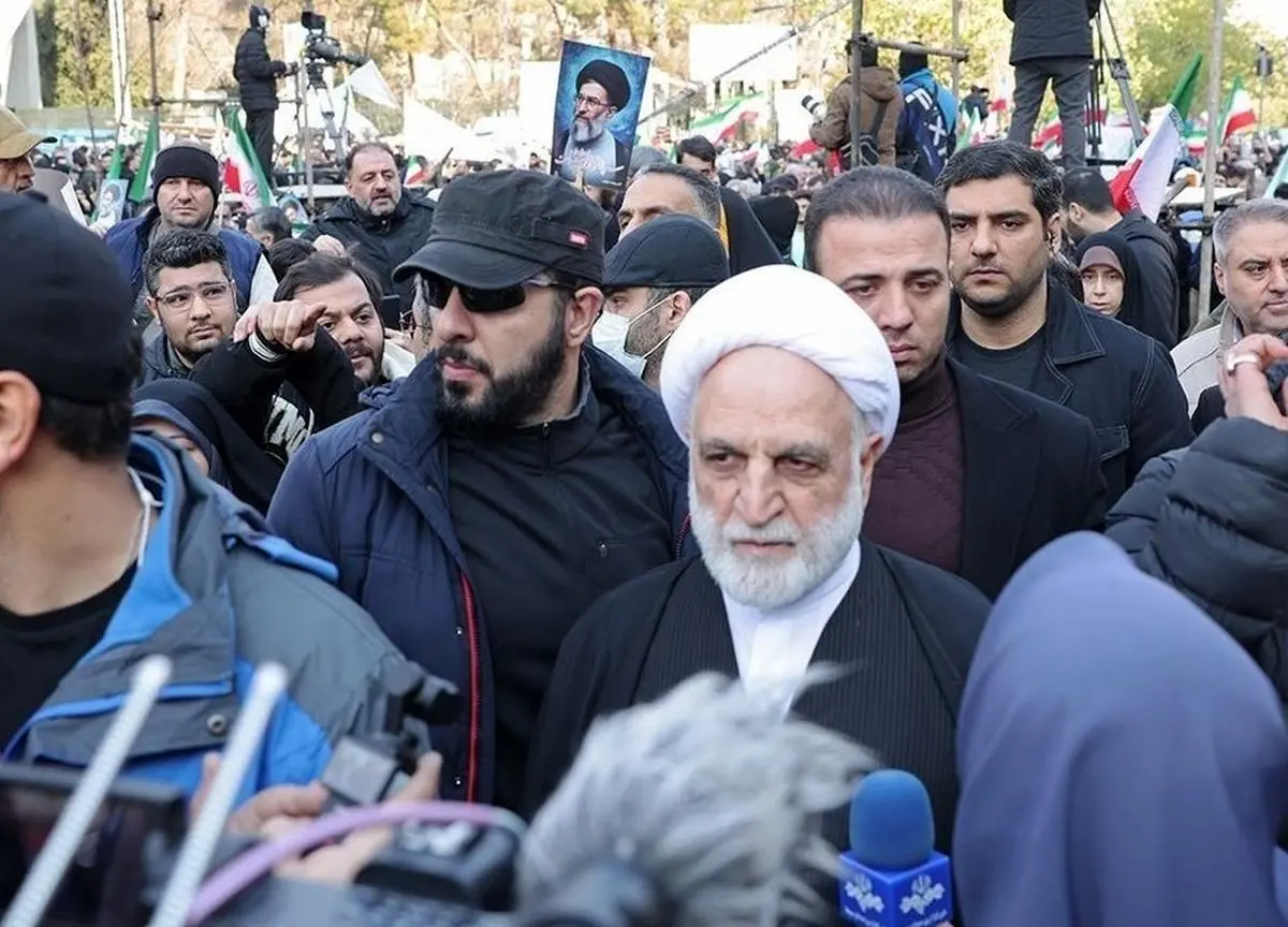 حضور محسنی اژه‌ای در راهپیمایی ۲۲ بهمن