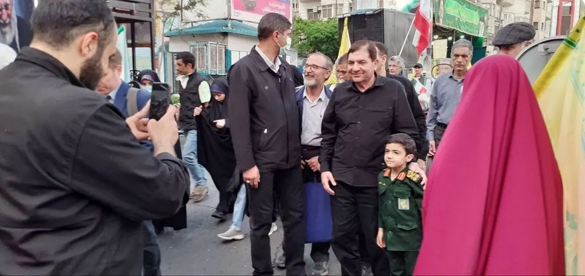 حضور محمد مخبر در اجتماع امام‌رضایی‌های تهران