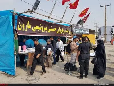 گزارش تصویری از موکب رهروان حسینیِ پتروشیمی مارون در شلمچه