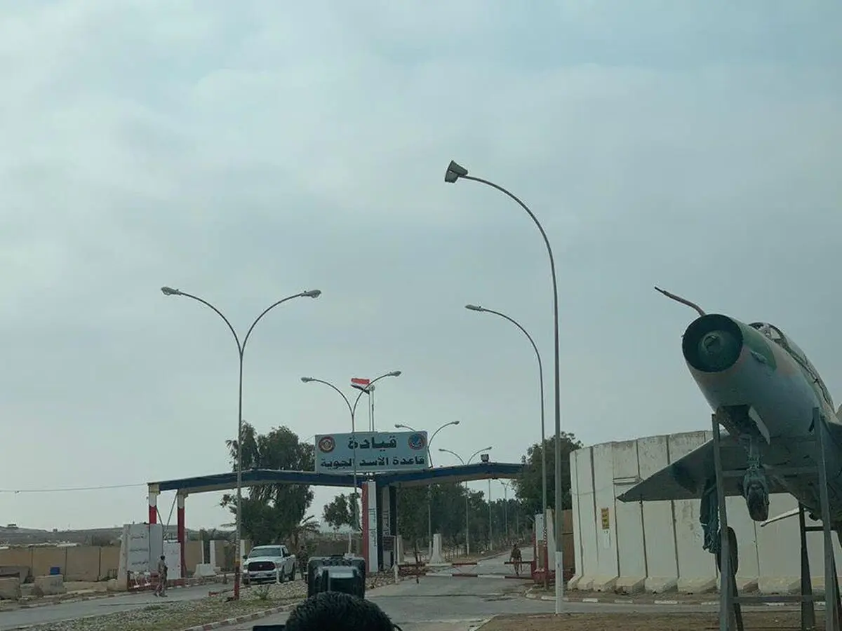 فرود هواپیماهای حامل نظامیان آمریکایی در پایگاه عین الاسد عراق