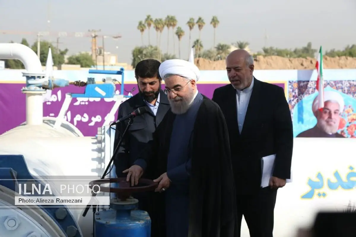 افتتاح بخشی از پروژه آبرسانی غدیر توسط رئیس جمهور