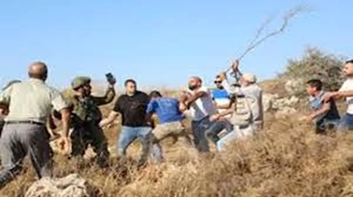 حمله مجدد شهرک نشینان مسلح صهیونیست به کشاورزان فلسطینی+فیلم