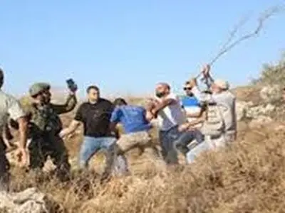 حمله مجدد شهرک نشینان مسلح صهیونیست به کشاورزان فلسطینی+فیلم
