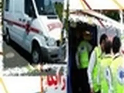 ۱۵ مجروح در برخورد اتوبوس و کامیون