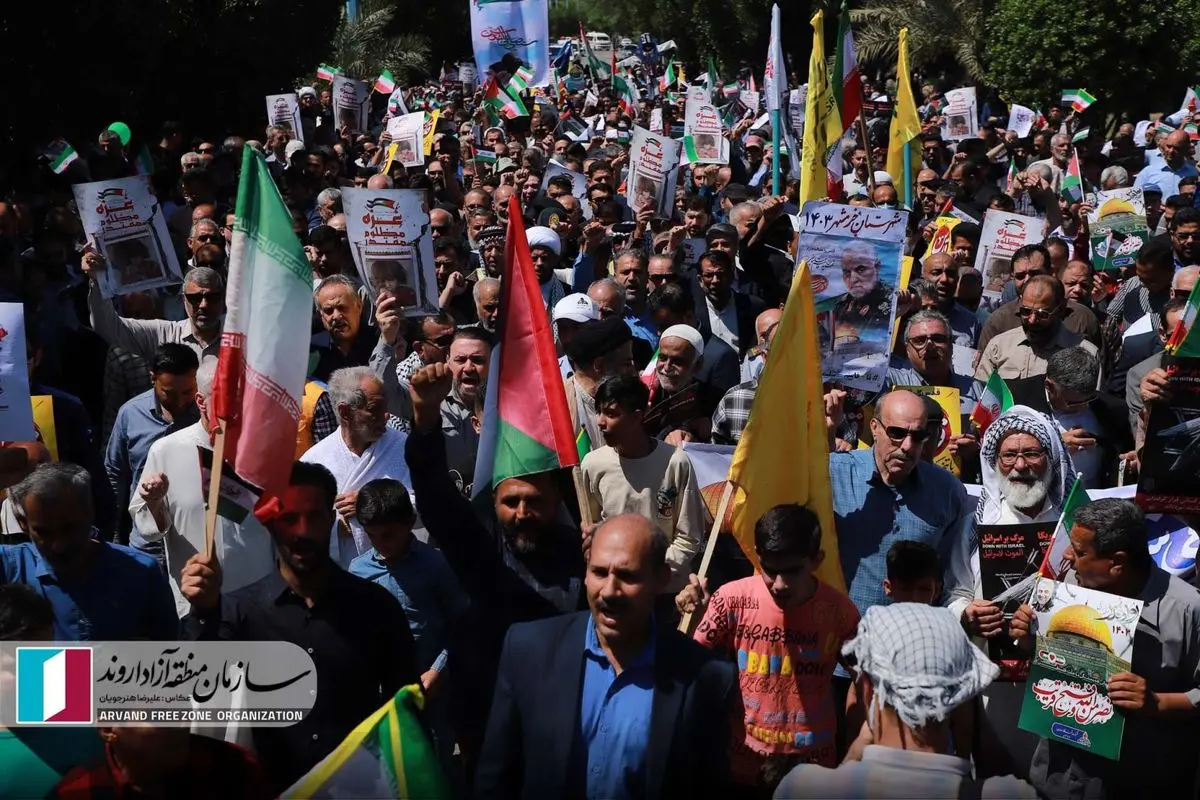 گزارش تصویری؛ راهپیمایی روز جهانی قدس در شهرستان خرمشهر 