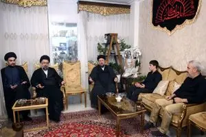 دیدار سید حسن خمینی با خانواده سپهبد شهید محمد باقری