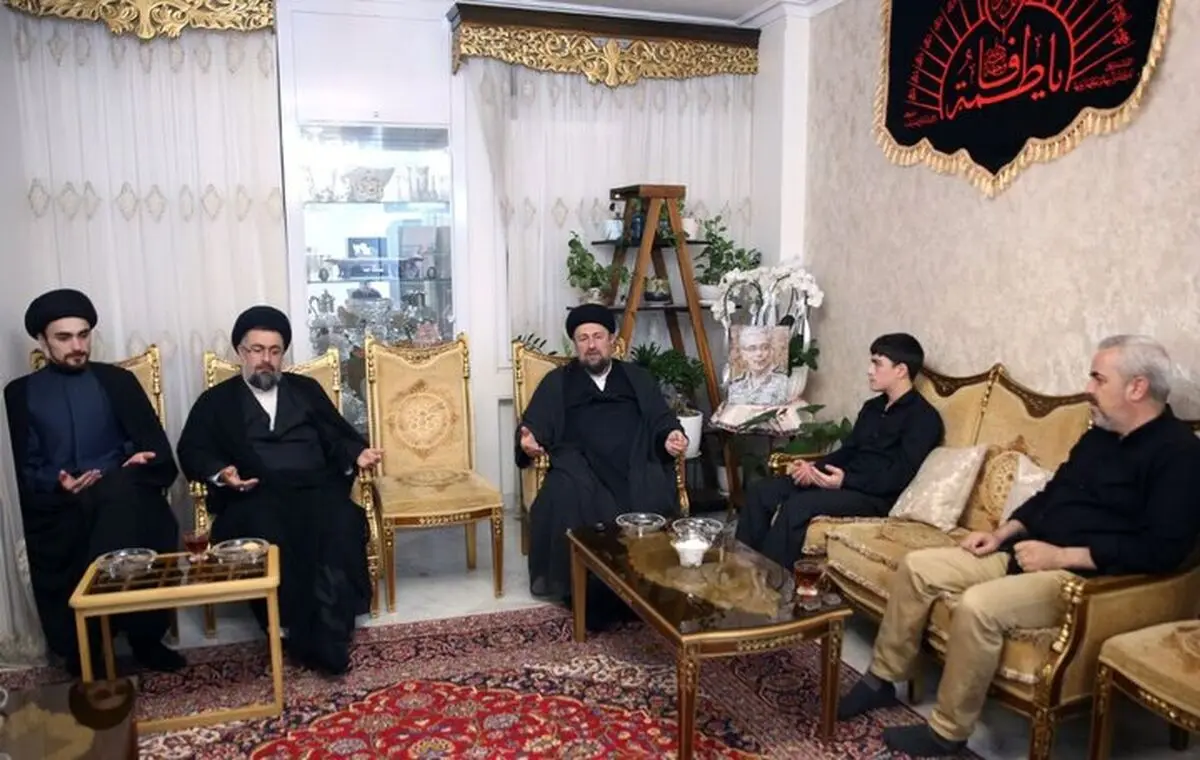 دیدار سید حسن خمینی با خانواده سپهبد شهید محمد باقری